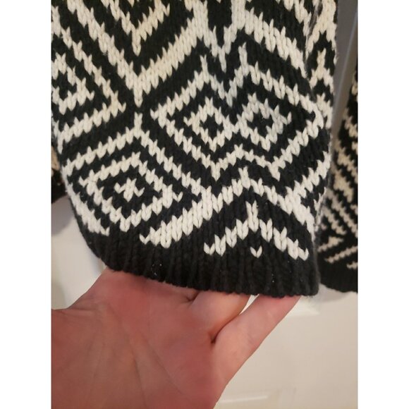 White House Black Market Sweater Cardigan WHBM Geometric Print Shawl Collar XS - Picture 5 of 12